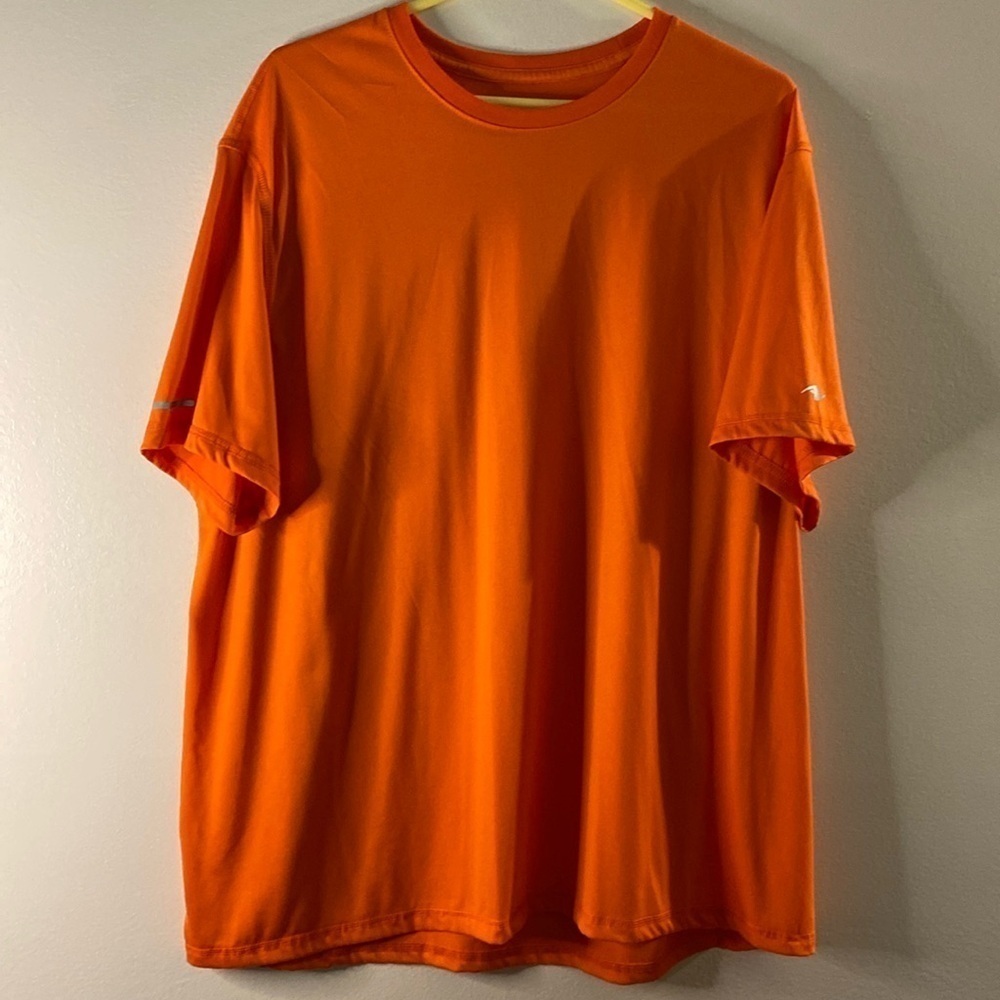 Athletic Works Dri More Men’s Orange Short Sleeve Athletic Shirt (Size  XL)
